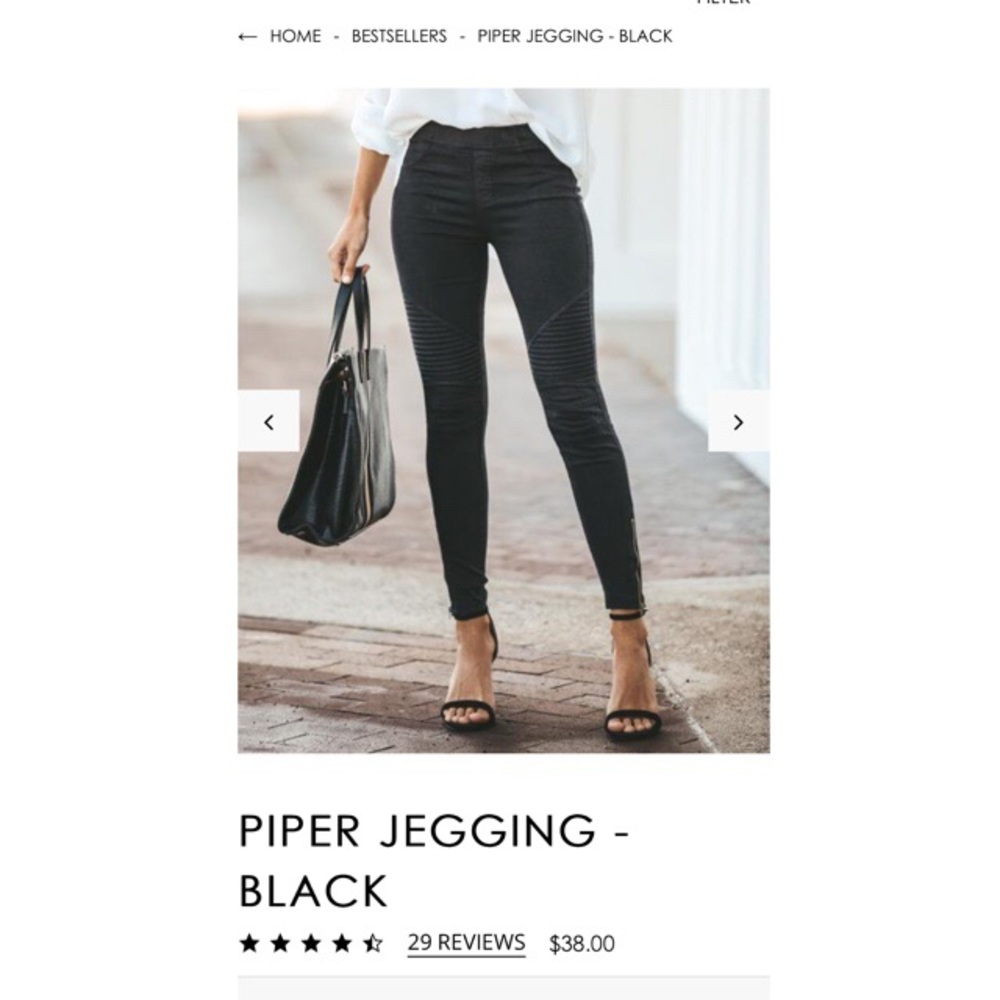 Vici Piped Jeggings never worn